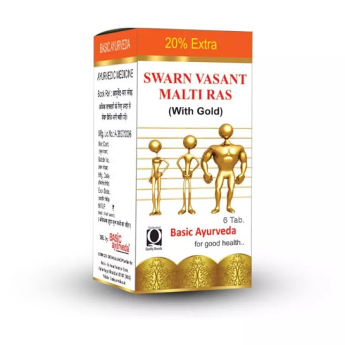 Basic Ayurveda Swarn Vasantmalti Ras (6 Tablets)