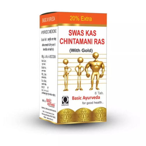 Basic Ayurveda Shwas Kas Chintamani Ras (6 Tablets)