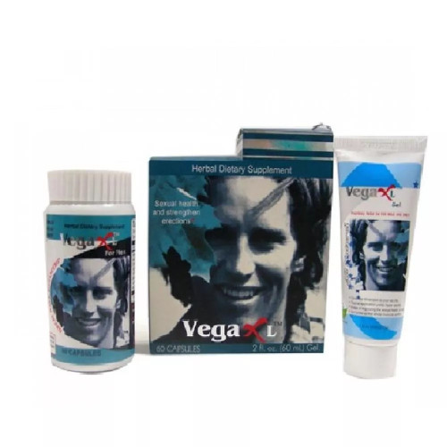 VXL Ayurvedic Vega XL Enlargement & Vitality Solution (60  Capsules + 60ml Gel) (1Pack)