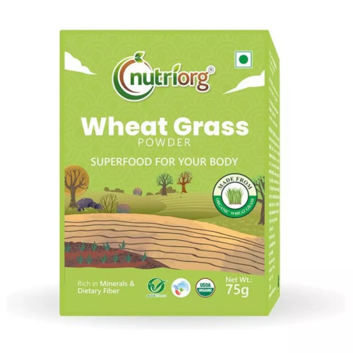 Nutriorg Certified Organic Wheatgrass Powder (75g)