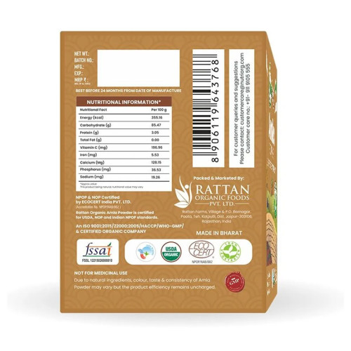 Nutriorg Certified Amla Powder (200g)