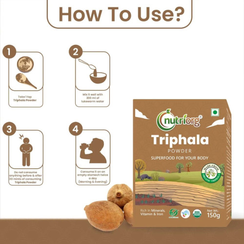 Nutriorg Certified Organic Triphala Powder (150g)
