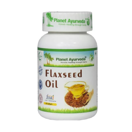 Planet Ayurveda Flaxseed Oil Softgel  Capsulesule (60 Capsules)
