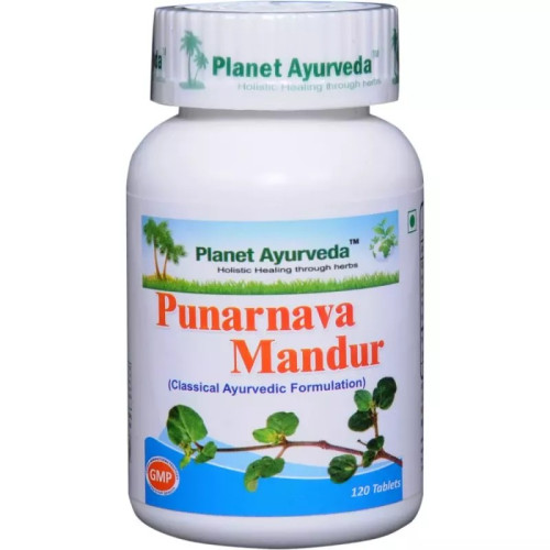 Planet Ayurveda Punarnava Mandur (120 Tablets, Pack of 2)