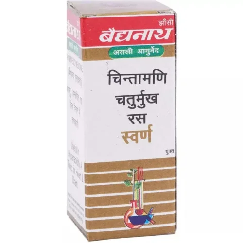 Baidyanath Chintamani Chaturmukh Ras (Swarna Moti Amber Yukta) (10 Tablets)