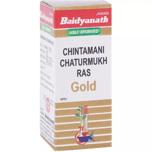 Baidyanath Chintamani Chaturmukh Ras (Swarna Moti Amber Yukta) (10 Tablets)