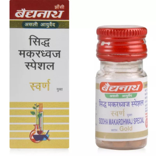 Baidyanath Siddha Makardhwaj (Swarna Moti Amber Yukta) (10 Tablets)