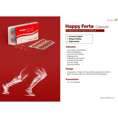 Shelter Happy Forte  Capsulesule (100cap)