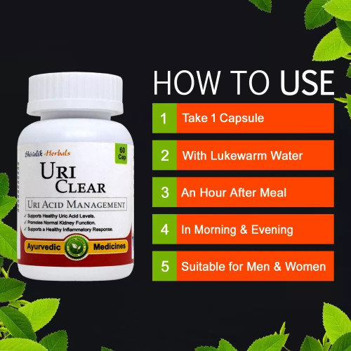 Shivalik Herbals Uri Clear  Capsulesule (60 Capsules)