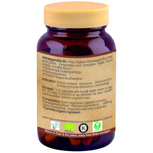 Organic Wellness Ashwagandha W+  Capsules (90 Capsules)