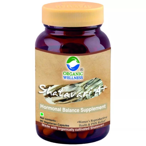 Organic Wellness Shatavari A+  Capsules (90 Capsules)