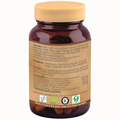 Organic Wellness Turmeric C+  Capsules (90 Capsules)