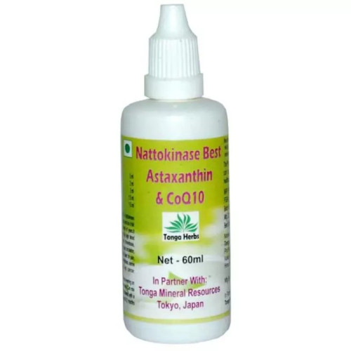 Tonga Herbs Nattokinase Best Astaxanthin & COQ10 Drops (60ml)