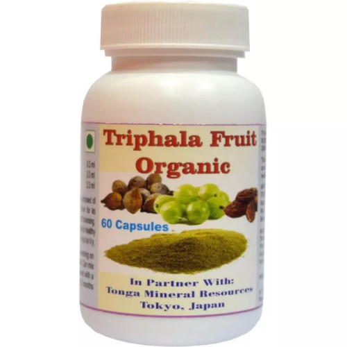 Tonga Herbs Triphala Fruit Organic  Capsules (60 Capsules)