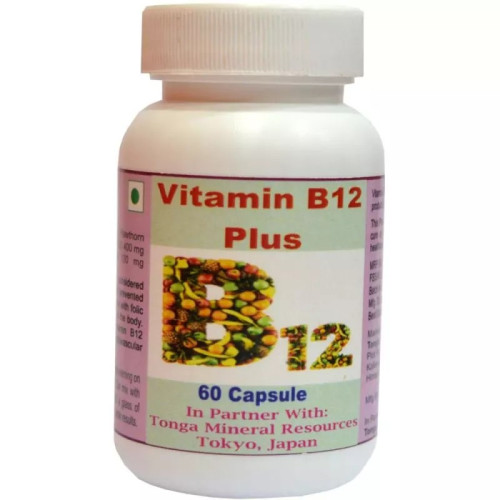 Tonga Herbs Vitamin B-12 Plus  Capsules (60 Capsules)