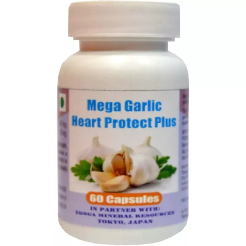 Tonga Herbs Mega Garlic Heart Protect Plus  Capsules (60 Capsules)