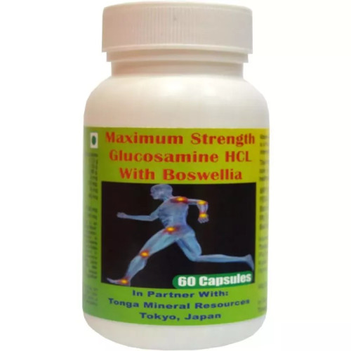 Tonga Herbs Maximum Strength Glucosamine HCL With Boswelia  Capsules (60 Capsules)