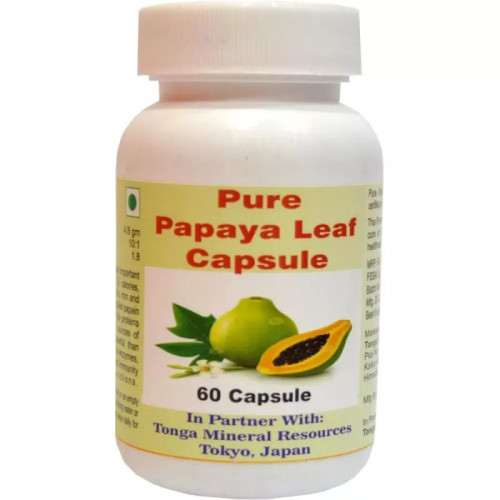 Tonga Herbs Pure Papaya Leaf  Capsules (60 Capsules)