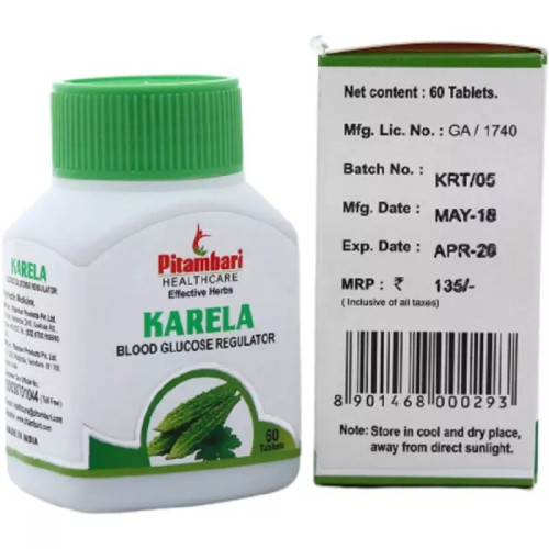Pitambari Karela Blood Glucose Regulator  Tablets (60 Tablets)